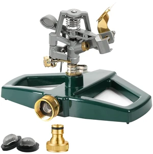 Heavy Duty Metal Pulsating Sprinklers for Yard - 360 Degree Roating Automatic Water Sprinkler for Lawn with Metal Base, Impact Sprinklers for Large Area Covers Up to 85 Diameter Heavy Duty Metal Pulsating Sprinklers for Yard - 360 Degree Roating Automatic Water Sprinkler for Lawn with Metal Base, Impact Sprinklers for Large Area Covers Up to 85 Diameter