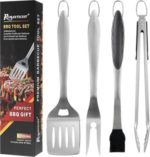 4pcs Heavy Duty Grill Accessories for Top Chef - Professional Grill Tool Set & Basic BBQ Tools for Backyard Restaurant Outdoor Kitchen - Deluxe Grill Gift for Dad on Fathers Day Christmas 4pcs Heavy Duty Grill Accessories for Top Chef - Professional Grill Tool Set & Basic BBQ Tools for Backyard Restaurant Outdoor Kitchen - Deluxe Grill Gift for Dad on Fathers Day Christmas