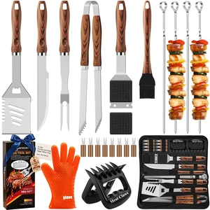 23pcs Heavy Duty Grilling Gifts for Men Dad Fathers Day, Extra Thick BBQ Accessories Tools Set, Stainless Steel Grill Utensils Kit with Meat Claws,Canvas Bag for Outdoor Camping Brown 23pcs Heavy Duty Grilling Gifts for Men Dad Fathers Day, Extra Thick BBQ Accessories Tools Set, Stainless Steel Grill Utensils Kit with Meat Claws,Canvas Bag for Outdoor Camping Brown