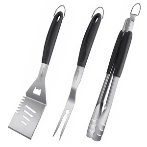 Large Grill Accessories Heavy Duty BBQ Set Gifts for Men/Women - Premium Stainless Steel Spatula, Fork & Tongs, Barbecue Utensils Tool Kit Gift for Grilling Lover Outdoor Large Grill Accessories Heavy Duty BBQ Set Gifts for Men/Women - Premium Stainless Steel Spatula, Fork & Tongs, Barbecue Utensils Tool Kit Gift for Grilling Lover Outdoor