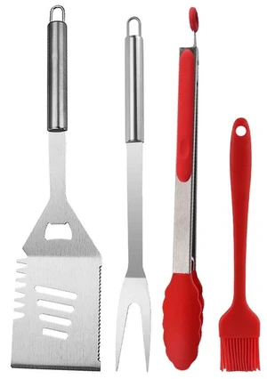 BBQ Grill Tool Set BBQ Accessories, Stainless Steel Grill Tools Grilling Accessories Grill Set Barbecue Grill Accessories for Outdoor Grill, Grill Utensils Grilling Tools Grilling Gifts for Men (4) BBQ Grill Tool Set BBQ Accessories, Stainless Steel Grill Tools Grilling Accessories Grill Set Barbecue Grill Accessories for Outdoor Grill, Grill Utensils Grilling Tools Grilling Gifts for Men (4)