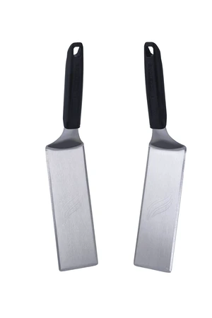 Extra Long Griddle Spatula, Heavy-Duty Stainless Steel Set of 2 | Blackstone® 5550 Non-Slip Plastic Handle, Heat Resistant, Dishwasher Safe - Grilling Accessory Extra Long Griddle Spatula, Heavy-Duty Stainless Steel Set of 2 | Blackstone® 5550 Non-Slip Plastic Handle, Heat Resistant, Dishwasher Safe - Grilling Accessory