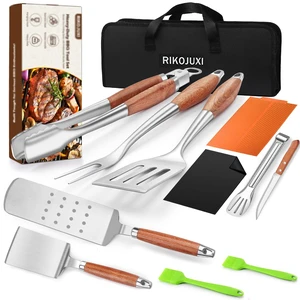Heavy Duty Stainless Steel BBQ Accessories Tools Set Grill Gift | Grilling Gifts for Men Women Father BBQ Tools Grill Accessories for Outdoor Grill with Spatula, Fork, Tongs Heavy Duty Stainless Steel BBQ Accessories Tools Set Grill Gift | Grilling Gifts for Men Women Father BBQ Tools Grill Accessories for Outdoor Grill with Spatula, Fork, Tongs