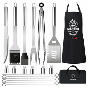 Grilling Accessories,BBQ Grill Sets for Outdoor,Grill Tool Set,Grill Kit for Camping,Backyard,BBQ Accessories with Apron,BBQ Gifts for Men,Grilling Gifts for Men Grilling Accessories,BBQ Grill Sets for Outdoor,Grill Tool Set,Grill Kit for Camping,Backyard,BBQ Accessories with Apron,BBQ Gifts for Men,Grilling Gifts for Men