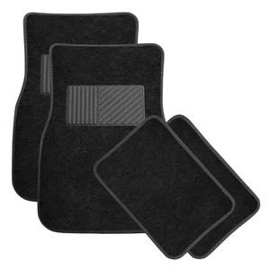 4 PCS Car Floor Mats, Anti-Slip Front & Rear Auto Protective Carpets with Driver Heel Pad, Universal All Weather Floor Mat Classic Matching Heel Pad for Car Truck SUV (Black) 4 PCS Car Floor Mats, Anti-Slip Front & Rear Auto Protective Carpets with Driver Heel Pad, Universal All Weather Floor Mat Classic Matching Heel Pad for Car Truck SUV (Black)