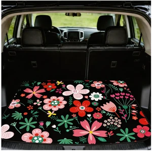 Universal Car Trunk Mat 29" x 39",Multicolor Floral,Butterfly Etc,Anti-Slip Easy to Clean, Trunk Protective Mat, Sporty Vehicle Interior Accessories Suitable for Most Car Models. Universal Car Trunk Mat 29" x 39",Multicolor Floral,Butterfly Etc,Anti-Slip Easy to Clean, Trunk Protective Mat, Sporty Vehicle Interior Accessories Suitable for Most Car Models.
