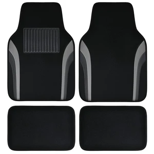 Leather Waterproof Sporty Car Floor Mats Carpet,Universal Automotive Floor Mat Fit for Sedans, Cars, Mid Trucks, Vans, SUV, Set of 4 (Black and Gray) Leather Waterproof Sporty Car Floor Mats Carpet,Universal Automotive Floor Mat Fit for Sedans, Cars, Mid Trucks, Vans, SUV, Set of 4 (Black and Gray)