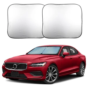 2 Piece Foldable Car Windshield Sun Shade, UV & Heat Protection | Interior Cooling, Durable Upgraded Design, Easy Fold, Front Window Sunshade, Medium, 31" L x 28" W 2 Piece Foldable Car Windshield Sun Shade, UV & Heat Protection | Interior Cooling, Durable Upgraded Design, Easy Fold, Front Window Sunshade, Medium, 31" L x 28" W