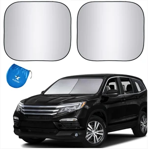 Car Windshield Sun Shade. See Vehicle Size-Chart. Large (L) Size | Foldable 2-Piece Sunshade with Shield-X Reflective Technology. Sun Visor for SUV, Truck, Car Window Front. See Size Chart Car Windshield Sun Shade. See Vehicle Size-Chart. Large (L) Size | Foldable 2-Piece Sunshade with Shield-X Reflective Technology. Sun Visor for SUV, Truck, Car Window Front. See Size Chart