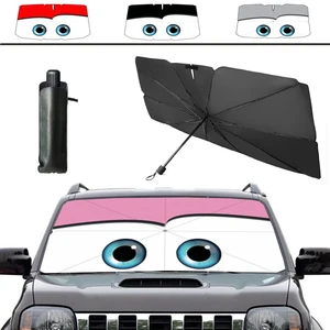 Windshield Sun Shade 2025 Car Accessories 100% Blackout Car Front Windsow Shades Umbrella Automotive Sun Visor Block Heat Insulation Protection (Pink Eyes) Windshield Sun Shade 2025 Car Accessories 100% Blackout Car Front Windsow Shades Umbrella Automotive Sun Visor Block Heat Insulation Protection (Pink Eyes)