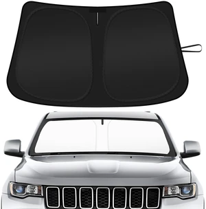for Jeep Grand Cherokee Sun Shade 2011-2026 Foldable Sun Visor | Windshield Sun Shade & Front Window Sunshade Windshield Cover 210T UV Heat Blocker & Protector, Storage Bag, Car Accessories for Jeep Grand Cherokee Sun Shade 2011-2026 Foldable Sun Visor | Windshield Sun Shade & Front Window Sunshade Windshield Cover 210T UV Heat Blocker & Protector, Storage Bag, Car Accessories