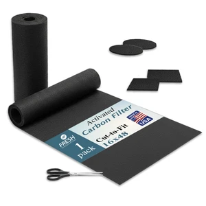 Activated Carbon Filter Pad - Cut to Fit Air Vent Filters for Home, AC, Furnace, Range Hood & Vent - Charcoal Filter Sheets Material for Dust, Odor, Smoke & Allergen Removal - 1 Pack Activated Carbon Filter Pad - Cut to Fit Air Vent Filters for Home, AC, Furnace, Range Hood & Vent - Charcoal Filter Sheets Material for Dust, Odor, Smoke & Allergen Removal - 1 Pack