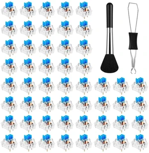 50 Pieces Blue Mechanical Keyboard Switch Keyboard Clickers 3 Pin Pre Lubricated Clicky Key Switches Dustproof Waterproof Keyboard Keys with Puller and Brush for Mechanical Gaming Keyboard 50 Pieces Blue Mechanical Keyboard Switch Keyboard Clickers 3 Pin Pre Lubricated Clicky Key Switches Dustproof Waterproof Keyboard Keys with Puller and Brush for Mechanical Gaming Keyboard