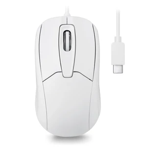 PERIMICE-209CW USB Type C Wired Optical Mouse - 4.9 Ft Cable - 1000 DPI - White PERIMICE-209CW USB Type C Wired Optical Mouse - 4.9 Ft Cable - 1000 DPI - White