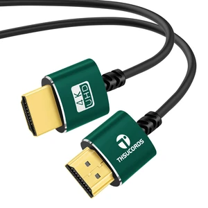 Slim HDMI Cable 10FT, Ultra Soft & Thin HDMI to HDMI Cord, Extreme Flexible & Skinny HDMI Wire Supports High Speed 4K@60Hz 18gbps 2160p 1080p Slim HDMI Cable 10FT, Ultra Soft & Thin HDMI to HDMI Cord, Extreme Flexible & Skinny HDMI Wire Supports High Speed 4K@60Hz 18gbps 2160p 1080p
