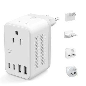 2000W 220V to 110V Voltage Converter US to Europe, Power Converter with Type C, A, G, I Plugs, 2 USB C & 2 USB A Ports, European Travel Converter for Hair Dryer, Curling Iron, Straightener, Chargers 2000W 220V to 110V Voltage Converter US to Europe, Power Converter with Type C, A, G, I Plugs, 2 USB C & 2 USB A Ports, European Travel Converter for Hair Dryer, Curling Iron, Straightener, Chargers