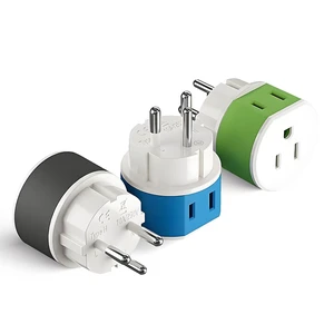 Israel, Palestine Power Plug Adapter with 2 USA Inputs - Travel 3 Pack - Type H (US-14) Safe Grounded Use with Cell Phones, Laptop, Camera Chargers, CPAP, and More Israel, Palestine Power Plug Adapter with 2 USA Inputs - Travel 3 Pack - Type H (US-14) Safe Grounded Use with Cell Phones, Laptop, Camera Chargers, CPAP, and More