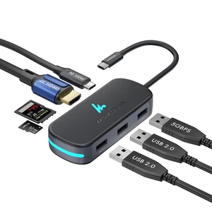Type C 7 in 1 Docking Station with USB 5Gbps (3.2 Gen 1), 2XUSB 2.0, 4K@60Hz HDMI, SD & TF Card Reader, PD 100W, USB-C Hub, Compatible with Thunderbolt 4, macOS, Windows, Android & iOS Type C 7 in 1 Docking Station with USB 5Gbps (3.2 Gen 1), 2XUSB 2.0, 4K@60Hz HDMI, SD & TF Card Reader, PD 100W, USB-C Hub, Compatible with Thunderbolt 4, macOS, Windows, Android & iOS