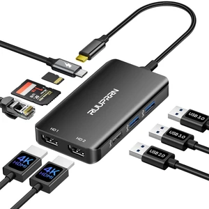 USB C Docking Station Dual Monitor, 9 in 1 USB-C Dock with 2 HDMI | Laptop Docking Station with 4K@30Hz HDMI, 5Gbps USB A 3.0, 1 Gbps Ethernet, SD/TF, 100W PD,USB C to HDMI Dongle for Laptop USB C Docking Station Dual Monitor, 9 in 1 USB-C Dock with 2 HDMI | Laptop Docking Station with 4K@30Hz HDMI, 5Gbps USB A 3.0, 1 Gbps Ethernet, SD/TF, 100W PD,USB C to HDMI Dongle for Laptop