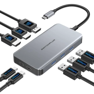 Laptop Docking Station 3 Monitors, Triple 4K Display 2 HDMI, DP | Docking Station Dual Monitor with 100W PD Charging, 5Gbps USB A&C,USBC Hub Multiport Adapter for Laptop MacBook Pro Dell XPS Laptop Docking Station 3 Monitors, Triple 4K Display 2 HDMI, DP | Docking Station Dual Monitor with 100W PD Charging, 5Gbps USB A&C,USBC Hub Multiport Adapter for Laptop MacBook Pro Dell XPS