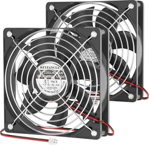 120mm x 25mm 12V 2-PIN Brushless DC Cooling Fan 2-Pack | 2-Pack 12v Computer fan ideal for electronics DIY cooling and ventilation replacement projects 120mm x 25mm 12V 2-PIN Brushless DC Cooling Fan 2-Pack | 2-Pack 12v Computer fan ideal for electronics DIY cooling and ventilation replacement projects