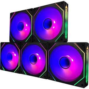 5-Pack Prism V2R ARGB PWM Intake-Reversed Case Fans: High Performance, Quiet CPU Cooling Fans (600-1600rpm PWM, Daisy-Chainable, 4-Pin, 25 x 120mm, 3yr Warranty) 5-Pack Prism V2R ARGB PWM Intake-Reversed Case Fans: High Performance, Quiet CPU Cooling Fans (600-1600rpm PWM, Daisy-Chainable, 4-Pin, 25 x 120mm, 3yr Warranty)