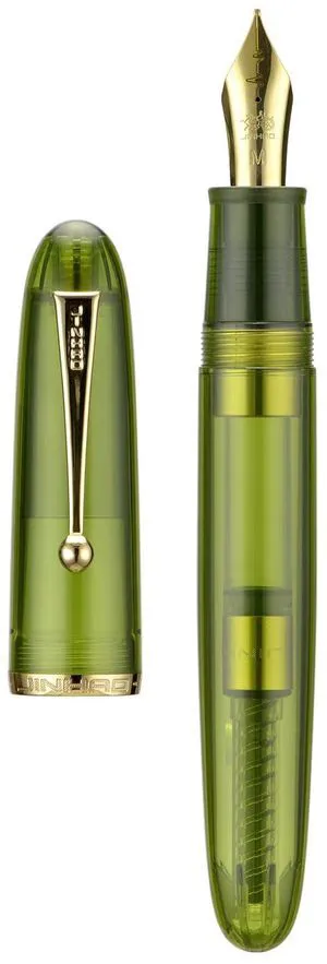 Jinhao 9019 Fountain Pen Dadao Series Green Acrylic #8 Heartbeat Fine Nib Large Converter Smooth Writing Instrument Jinhao 9019 Fountain Pen Dadao Series Green Acrylic #8 Heartbeat Fine Nib Large Converter Smooth Writing Instrument