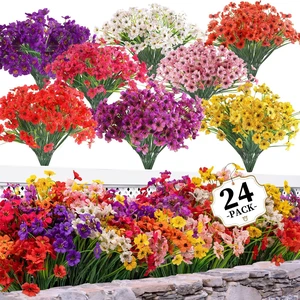 24 Bundles Artificial Flowers for Outdoors/Indoors, Fake Flowers Plants for Indoor Outside Garden Porch Window Box Home Wedding Farmhouse(8 Color) 24 Bundles Artificial Flowers for Outdoors/Indoors, Fake Flowers Plants for Indoor Outside Garden Porch Window Box Home Wedding Farmhouse(8 Color)