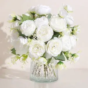 2 Packs Peonies Artificial Flowers Vintage Faux Peony Bouquet Fake Flower for Vase Silk Floral Arrangements for Table Centerpiece Wedding Decoration Indoor Home Decor 2 Packs Peonies Artificial Flowers Vintage Faux Peony Bouquet Fake Flower for Vase Silk Floral Arrangements for Table Centerpiece Wedding Decoration Indoor Home Decor