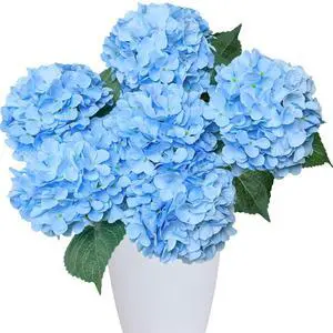 6PCS Premium Blue Hydrangea Artificial Flowers, Realistic Silk Fake Hydrangeas with Stems, Faux Flower Arrangement for Home Wedding Bouquets Table Centerpieces Decoration 6PCS Premium Blue Hydrangea Artificial Flowers, Realistic Silk Fake Hydrangeas with Stems, Faux Flower Arrangement for Home Wedding Bouquets Table Centerpieces Decoration