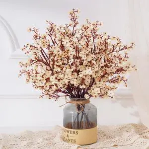 5 Pcs Fake Flowers, Real Touch Babys Breath Artificial Flowers, Champagne | Realistic Fall Flowers, Full Baby Breath Bulk Gypsophila Silk Flowers for Home Vase Party Floral Arrangement Outdoor Decor 5 Pcs Fake Flowers, Real Touch Babys Breath Artificial Flowers, Champagne | Realistic Fall Flowers, Full Baby Breath Bulk Gypsophila Silk Flowers for Home Vase Party Floral Arrangement Outdoor Decor