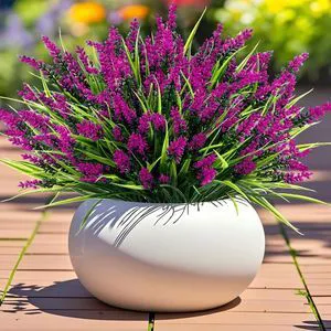 24 Bundles Artificial Lavender Flowers Outdoor, Fuchsia | UV Resistant Faux Plants with Monkey Grass, Realistic Plastic Flowers for Garden Porch Window Box Patio Hanging Planter Decor 24 Bundles Artificial Lavender Flowers Outdoor, Fuchsia | UV Resistant Faux Plants with Monkey Grass, Realistic Plastic Flowers for Garden Porch Window Box Patio Hanging Planter Decor