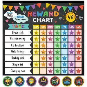 Reward Chart for Kids,Magnetic Behavior Chore Chart for Kids at Home,26 Black Chore Charts,1960 Star Stickers,56 Reward Stickers,Incentive Chore Chart to Develop Responsibility and Good Habits Reward Chart for Kids,Magnetic Behavior Chore Chart for Kids at Home,26 Black Chore Charts,1960 Star Stickers,56 Reward Stickers,Incentive Chore Chart to Develop Responsibility and Good Habits