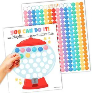 Sticker Chart for Kids Behavior at Home and Back to School Reward Charts | Gumball Behavior Chart for Kids at Home, Incentive Sticker Sheets for Children Behavior, Star Chart for Rewards Sticker Chart for Kids Behavior at Home and Back to School Reward Charts | Gumball Behavior Chart for Kids at Home, Incentive Sticker Sheets for Children Behavior, Star Chart for Rewards