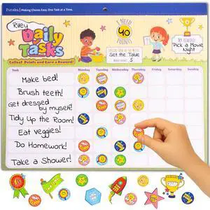 Potty Training and Chore Chart, 26 Boards, 1528 Stickers,Classic Potty Training and Chore Chart, 26 Boards, 1528 Stickers,Classic