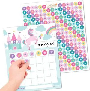 Sticker Chart for Kids Behavior at Home and Back to School Reward Charts | Unicorn Behavior Chart for Kids at Home, Incentive Sticker Sheets for Children Behavior, Star Chart for Rewards Sticker Chart for Kids Behavior at Home and Back to School Reward Charts | Unicorn Behavior Chart for Kids at Home, Incentive Sticker Sheets for Children Behavior, Star Chart for Rewards