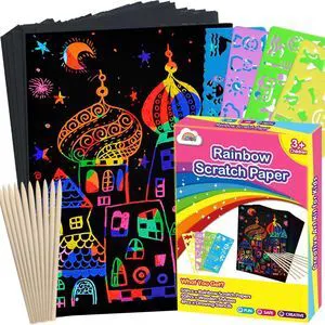 100Pcs Rainbow Scratch Paper Art Gifts, Arts and Crafts for Kids Toys | Rainbow Art Scratch for Girls Boys Christmas Birthday Gifts, Bulk Travel Games Activities Toys, Party Favors for Kids 100Pcs Rainbow Scratch Paper Art Gifts, Arts and Crafts for Kids Toys | Rainbow Art Scratch for Girls Boys Christmas Birthday Gifts, Bulk Travel Games Activities Toys, Party Favors for Kids