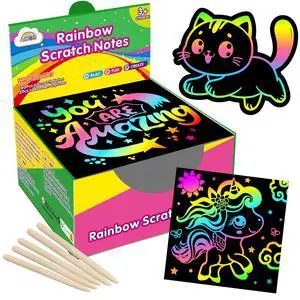 165 Pcs Rainbow Scratch Paper Art Notes - Crafts for Kids Ages 4-8 | Mess Free Classroom Prizes,1st 2nd 3rd Grade School Activity Bulk, Back to School Gifts for Students from Teacher 165 Pcs Rainbow Scratch Paper Art Notes - Crafts for Kids Ages 4-8 | Mess Free Classroom Prizes,1st 2nd 3rd Grade School Activity Bulk, Back to School Gifts for Students from Teacher