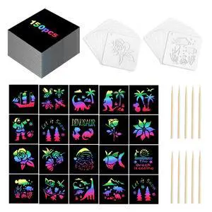 180 Rainbow Scratch Paper Set,Scratch Art for 4-12 Kids, Mini Notes Arts and Craft Supplies,Matching Random Personalized Stencils Christmas GiftSchool Classroom Activities, Travel Carrying. 180 Rainbow Scratch Paper Set,Scratch Art for 4-12 Kids, Mini Notes Arts and Craft Supplies,Matching Random Personalized Stencils Christmas GiftSchool Classroom Activities, Travel Carrying.