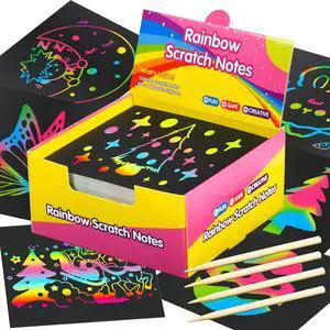 Rainbow Scratch Paper for Kids Classroom Art Stocking Stuffers Notes 150 | Crafts,Back to School Supplies for Girls Boys Teens 4-12 Year Old,Party Activities Favors Toys Games,Easter Basket Stuffers Rainbow Scratch Paper for Kids Classroom Art Stocking Stuffers Notes 150 | Crafts,Back to School Supplies for Girls Boys Teens 4-12 Year Old,Party Activities Favors Toys Games,Easter Basket Stuffers