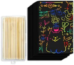 Rainbow Scratch Art Paper Sets Arts Crafts Supplies for Kid160 Pcs | (120 papers +40 stylus pens)Birthday Gifts for 3-12 Years Old Girls Boys Classroom Party Favor Games Rainbow Scratch Art Paper Sets Arts Crafts Supplies for Kid160 Pcs | (120 papers +40 stylus pens)Birthday Gifts for 3-12 Years Old Girls Boys Classroom Party Favor Games