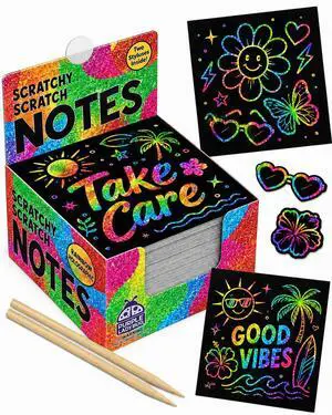 Scratch Notes - 150 Pcs Rainbow Holographic Scratch Art Paper | Gifts for Teen Girls & Boys, Back-to-School Classroom Must Have Essentials, Stocking Stuffers, Trendy Stuff for Teen Girls Scratch Notes - 150 Pcs Rainbow Holographic Scratch Art Paper | Gifts for Teen Girls & Boys, Back-to-School Classroom Must Have Essentials, Stocking Stuffers, Trendy Stuff for Teen Girls