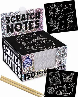 Scratch Notes - Silver Holographic Scratch Art Paper for Kids Scratch Notes - Silver Holographic Scratch Art Paper for Kids