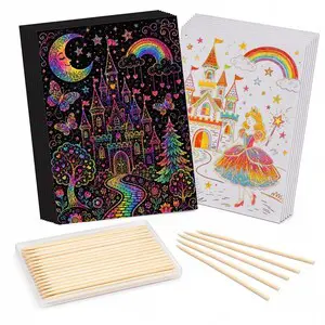 Rainbow Scratch Art Paper Double-Sided Craft Kit Kids Sets 90 Pcs | Black & White 6.5"x4.7"(45 Scratch Papers+45Bamboo Stylus )Magic Scratch Off Craft Supplies kits Children Birthday Party Rainbow Scratch Art Paper Double-Sided Craft Kit Kids Sets 90 Pcs | Black & White 6.5"x4.7"(45 Scratch Papers+45Bamboo Stylus )Magic Scratch Off Craft Supplies kits Children Birthday Party