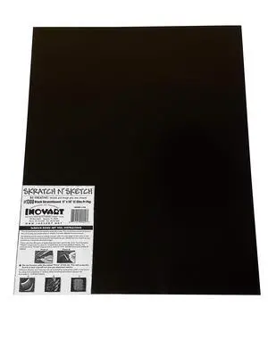 Black Scratchboard 11" x 14", 12 Sheets Black Scratchboard 11" x 14", 12 Sheets