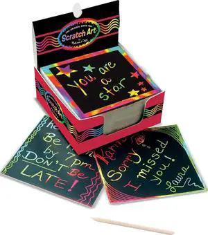 Scratch Art Rainbow Mini Notes (125) with Wooden Stylus - FSC Certified Scratch Art Rainbow Mini Notes (125) with Wooden Stylus - FSC Certified