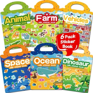 6 Sets Reusable Sticker Book for Toddlers 3-6, Jelly Stickers Book for Kids, Travel Sticker Activity Toys for Childs 3 4 5 6 Years Girls & Boys Best Gifts 6 Sets Reusable Sticker Book for Toddlers 3-6, Jelly Stickers Book for Kids, Travel Sticker Activity Toys for Childs 3 4 5 6 Years Girls & Boys Best Gifts