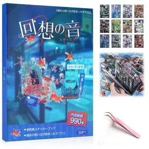 Japanese Retro Sticker Book for Adults 990 PCS Heisei Aesthetic Kawaii Manga Stickers with Tweezers, Cute Scrapbook Sticker Book for Journaling, Scrapbooking & DIY Crafts, Girlhood Aesthetic Set Japanese Retro Sticker Book for Adults 990 PCS Heisei Aesthetic Kawaii Manga Stickers with Tweezers, Cute Scrapbook Sticker Book for Journaling, Scrapbooking & DIY Crafts, Girlhood Aesthetic Set