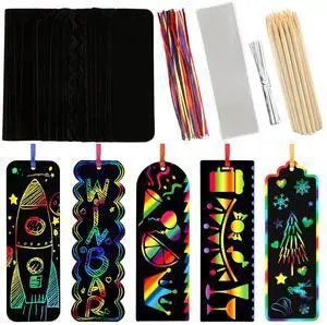 Scratch Art for Kids, 40 Sets in 5 Styles Scratch Art Bookmarks | Rainbow Scratch Art Bookmarks, Bulk Magic Scratch Paper for Kids, DIY Crafts, Birthday Party Favors, Classroom Activities Scratch Art for Kids, 40 Sets in 5 Styles Scratch Art Bookmarks | Rainbow Scratch Art Bookmarks, Bulk Magic Scratch Paper for Kids, DIY Crafts, Birthday Party Favors, Classroom Activities