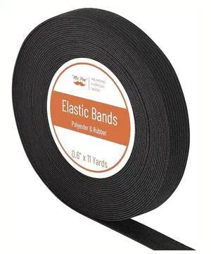 Elastic Band for Sewing, 0.6 Inch, 11 Yards | High Elasticity Sewing Elastic Bands for Waistbands Pants Clothes and Crafts DIY, Black Elastic Band for Sewing, 0.6 Inch, 11 Yards | High Elasticity Sewing Elastic Bands for Waistbands Pants Clothes and Crafts DIY, Black